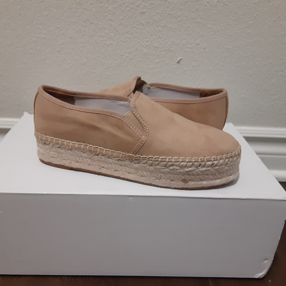 Circus by Sam Edelman Beige Tan Espadrille Platform Slip-On Shoes